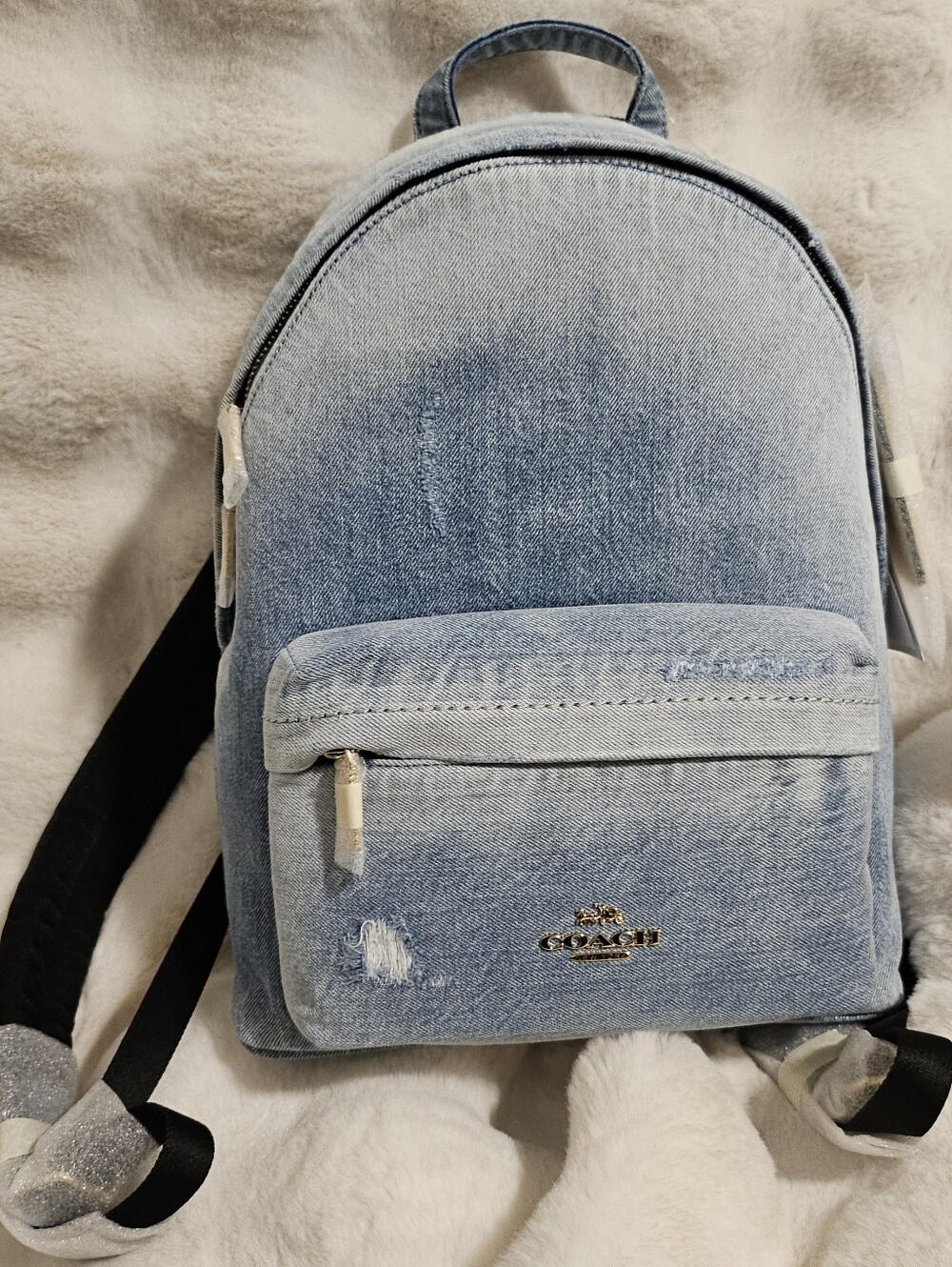 Coach Taylor Small Backpack In Loved Denim